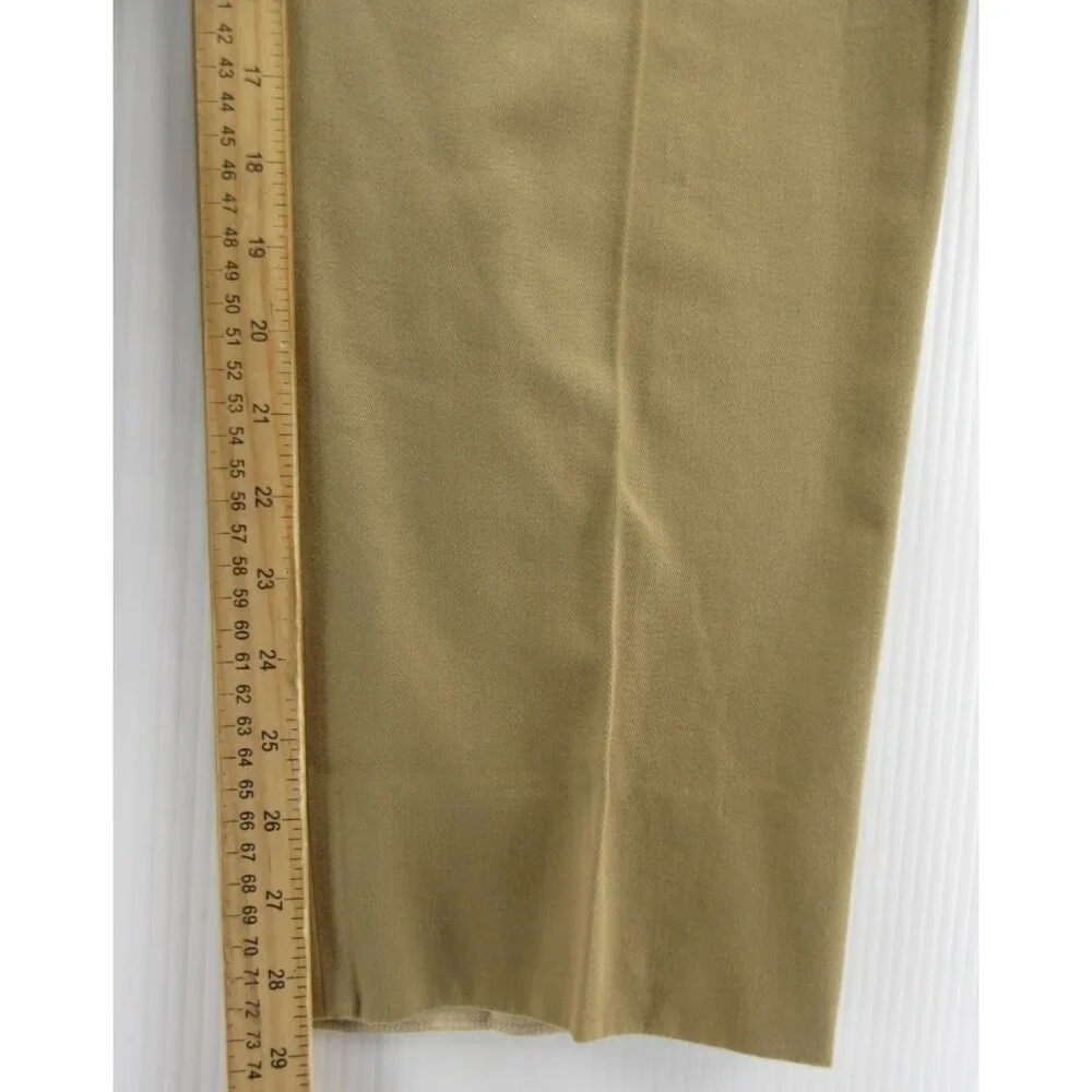 Ermenegildo Zegna Pants 36X29 Tan Soft Chino Khakis Trousers Italy 52